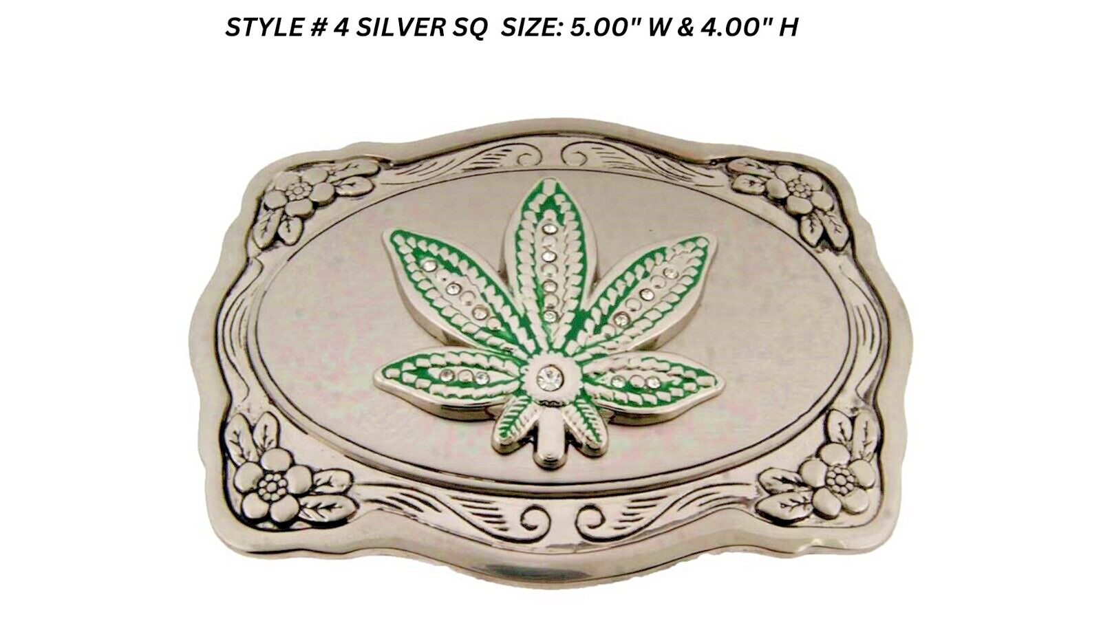 Reggae Rasta Belt Buckle New Men Women Green Metal Silver Style Fashion Gothic