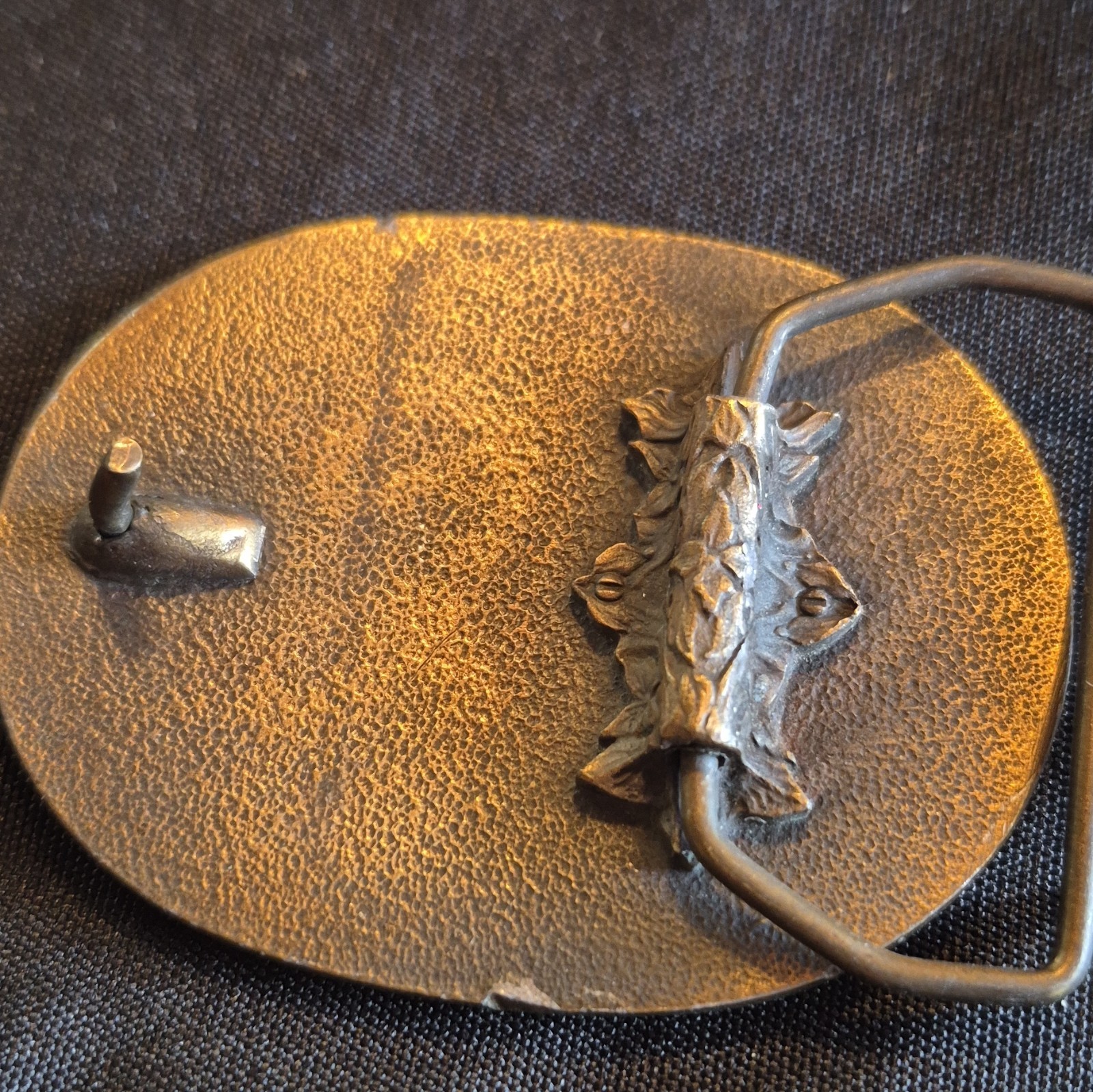 NRA Golden Eagles Men’s Western Oval Metal Belt Buckles Lot of 2, 1.75in