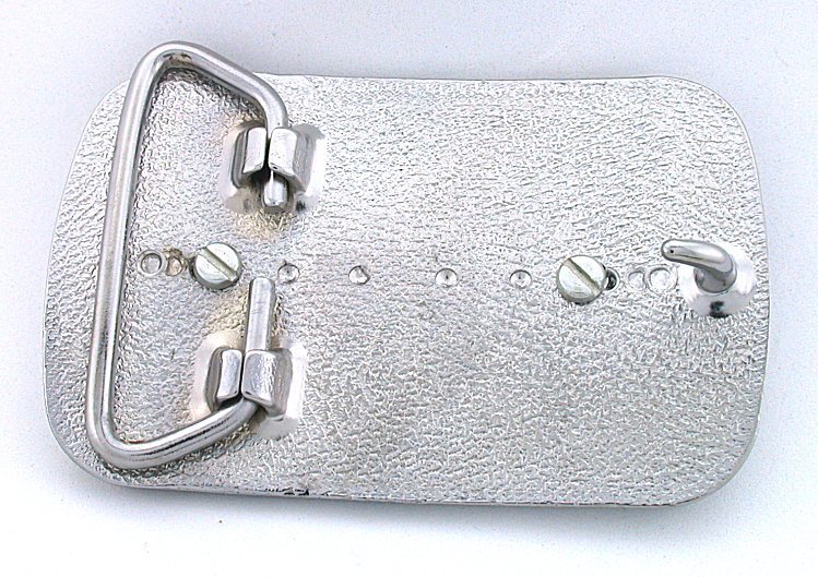 Rectangle Mookite Jasper Cab Cabochon Gunmetal Silver Color Belt Buckle EPBB159