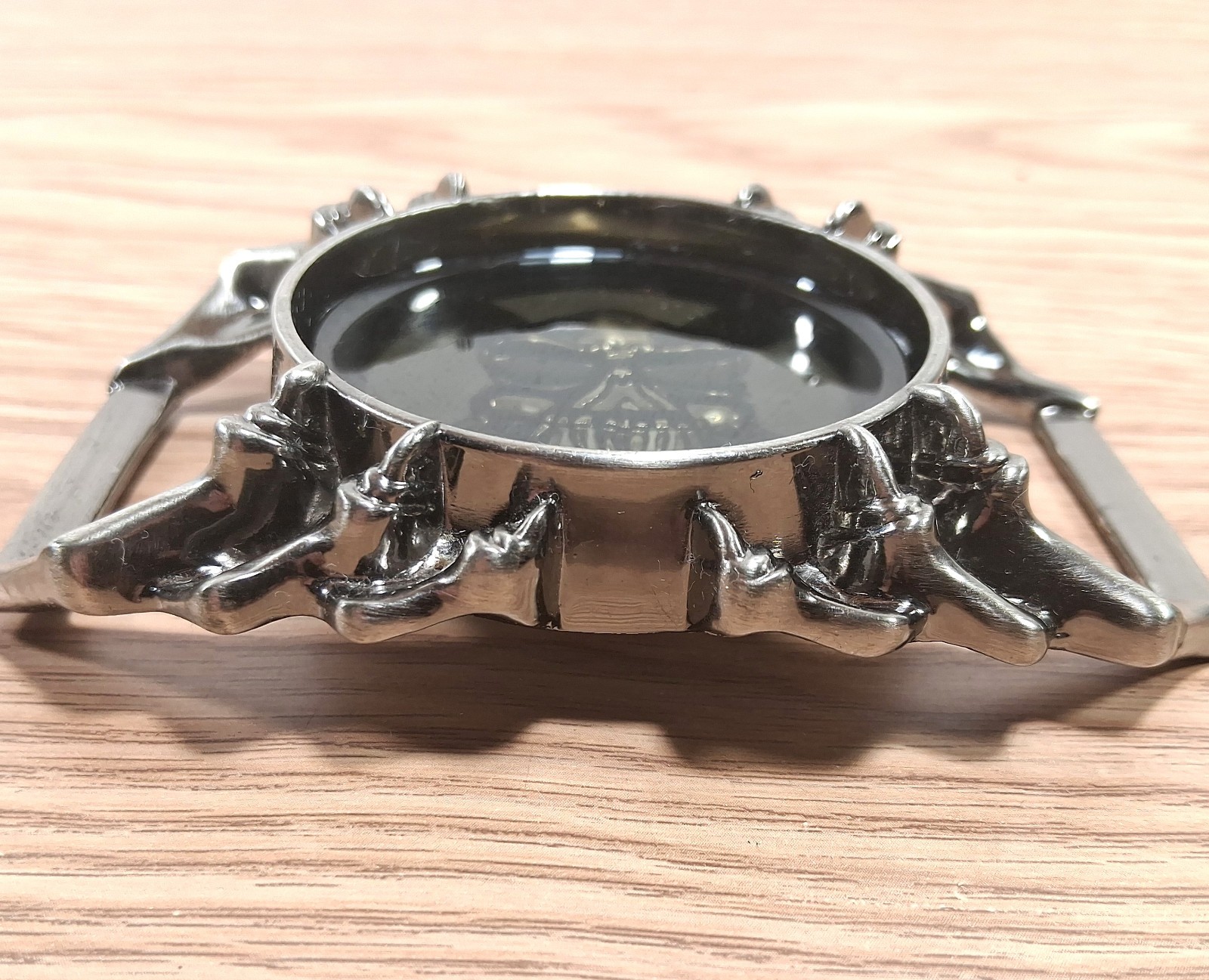 Skull Belt Buckle Biker Gothic Skeleton Vampire Fangs Dark Metal Pewter Finish