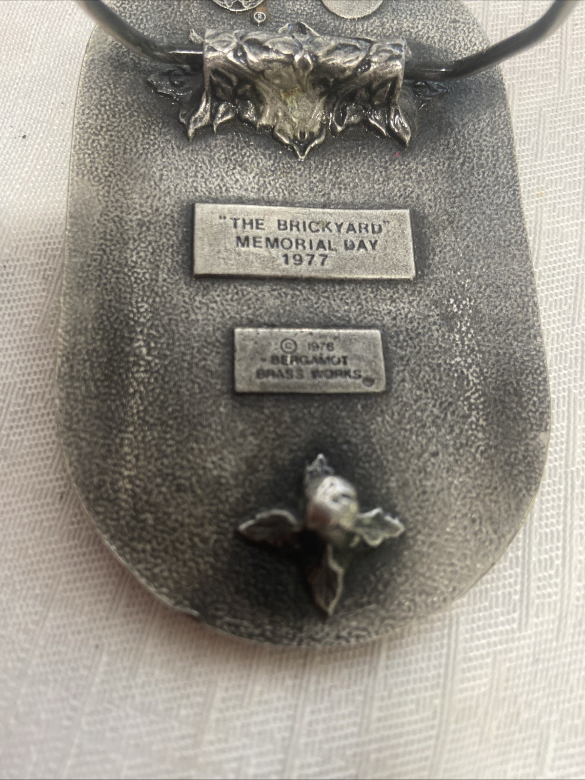 Vintage Collectible Indy 500 Memorial Day NASCAR Racing Belt Buckle 1976