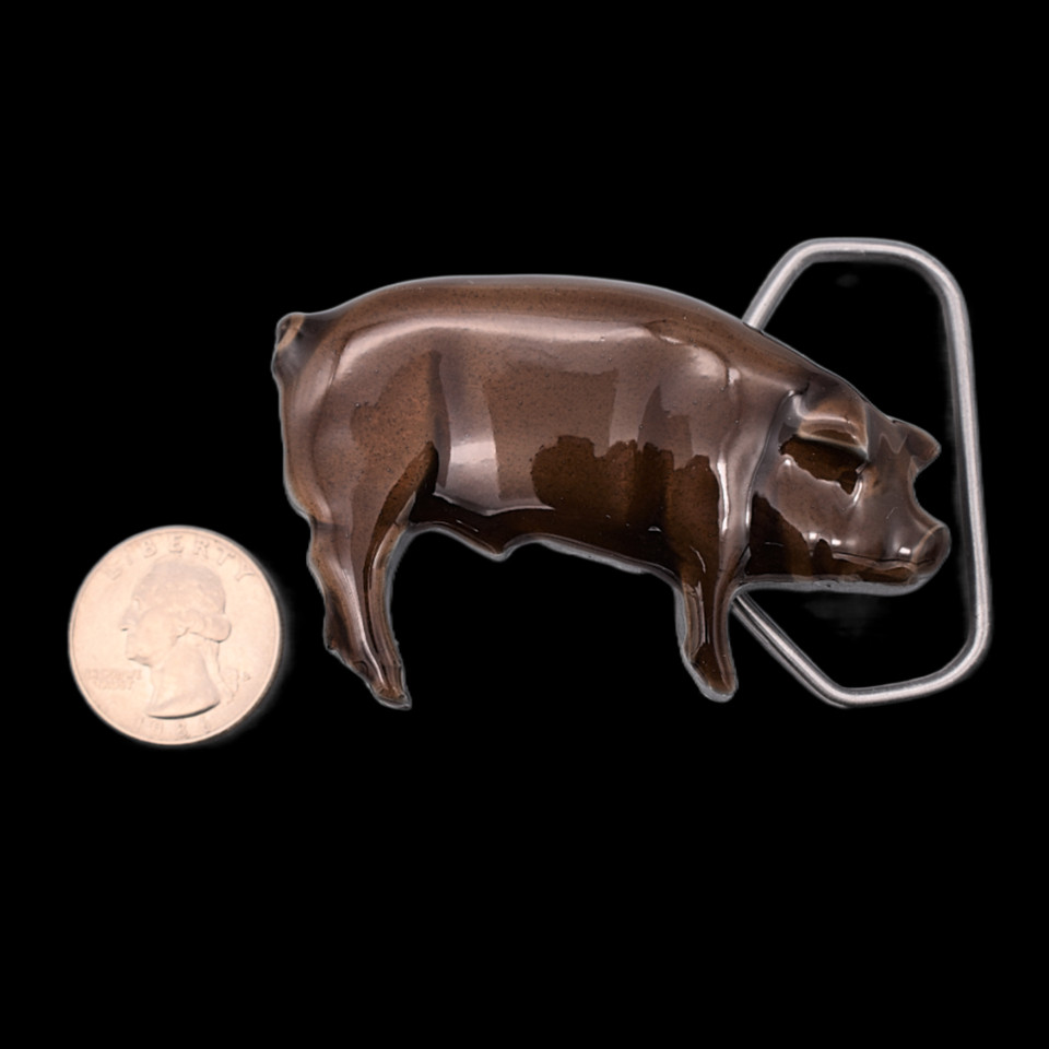 Pig Hog Sow Boar Swine Piggy Zinc Alloy Belt Buckle (New)
