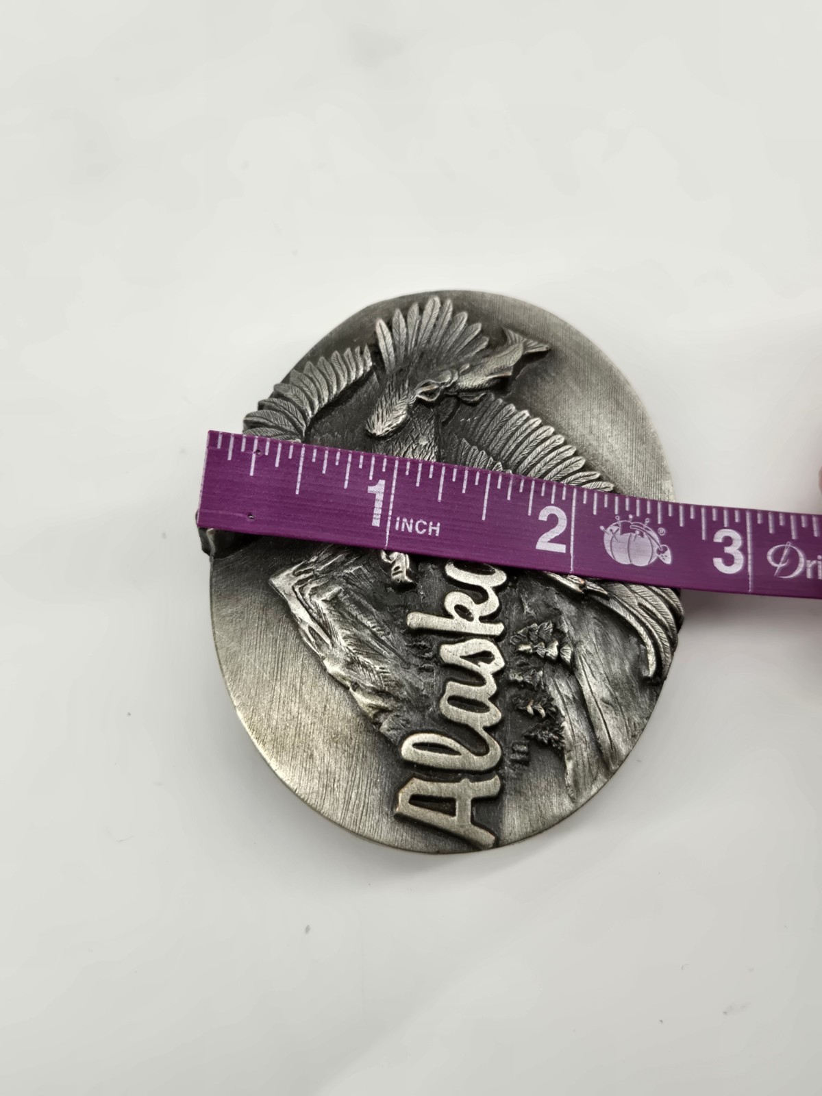 Vintage Alaska Bald Eagle Pewter Belt Buckle Siskiyou Buckle Co Americana 1990