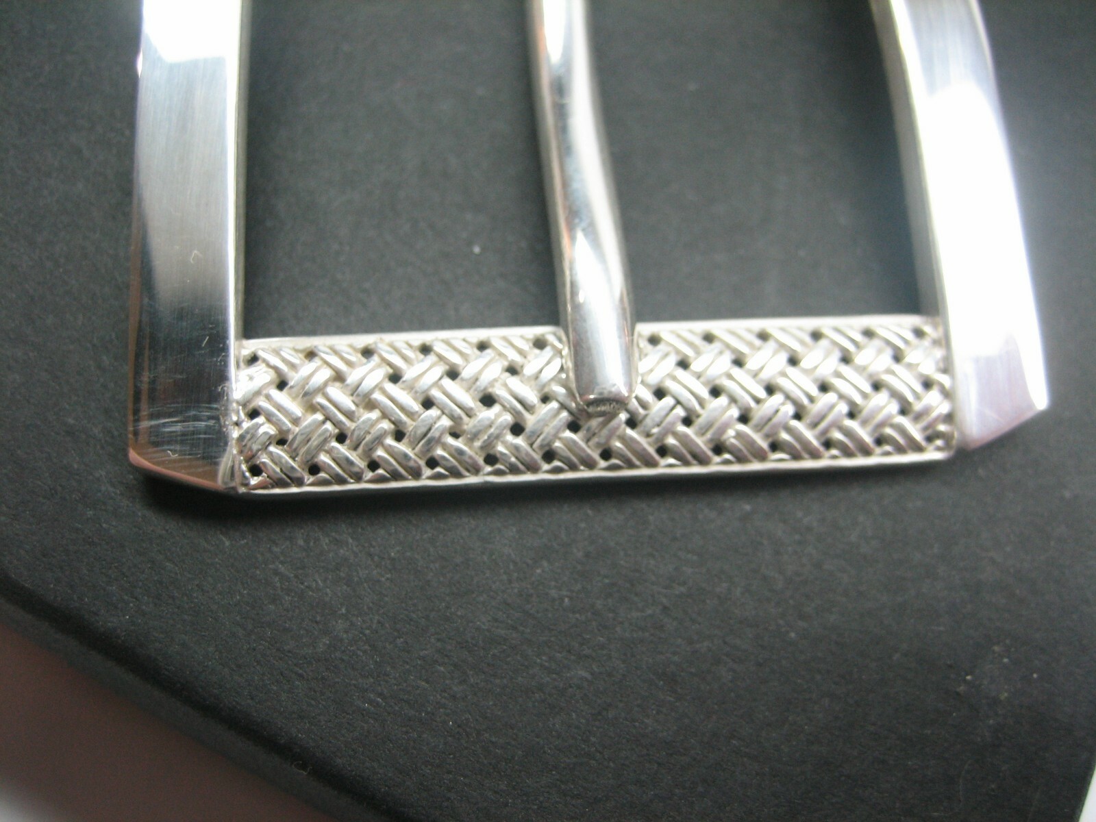 STERLING SILVER 925 BUCKLE WITH GENUINE LIZARD 1.5&Prime; BELT MADE IN U.S.A.