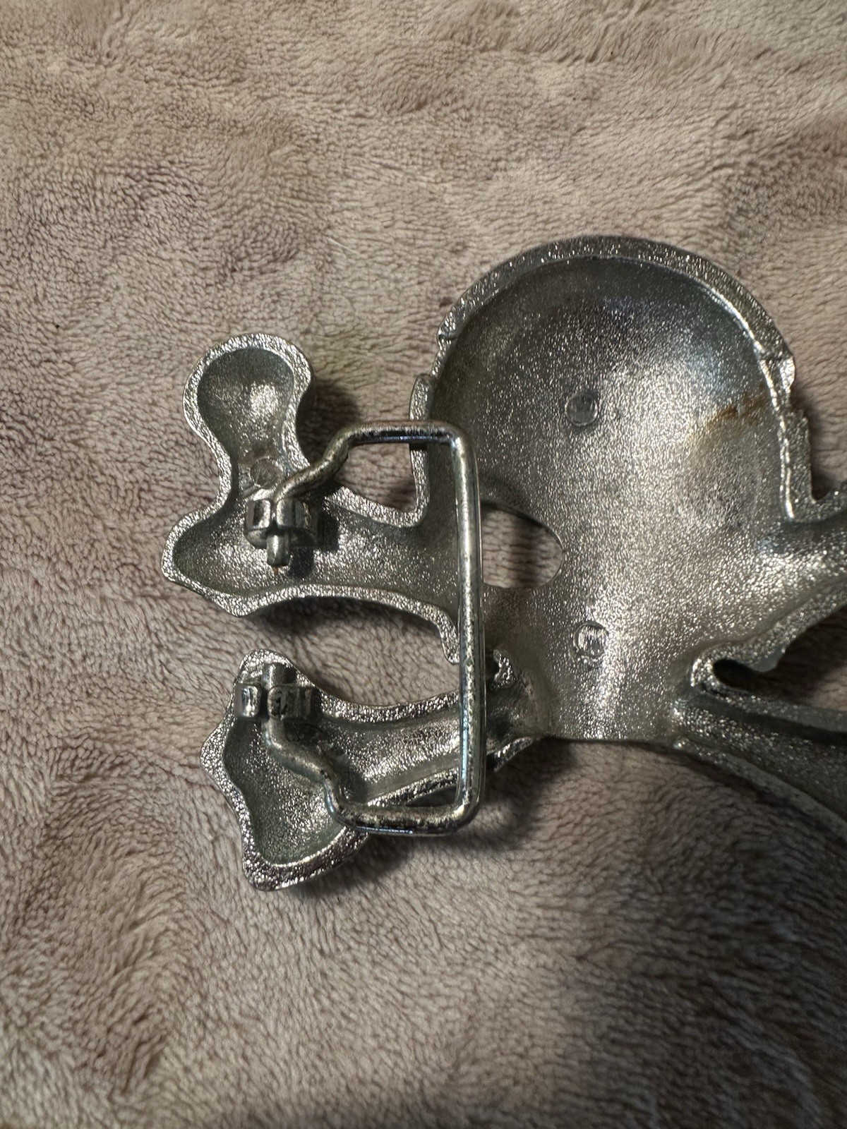 Men&rsquo;s Skull & Crossbones Western Metal Belt Buckle, Silver Tone, 1.5 in