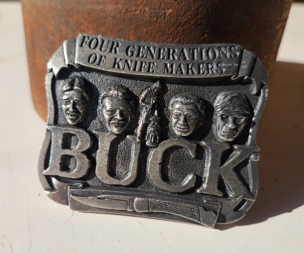 Vintage Buck Knives Four Generations Limited Edition Belt Buckle Smoky Mountain