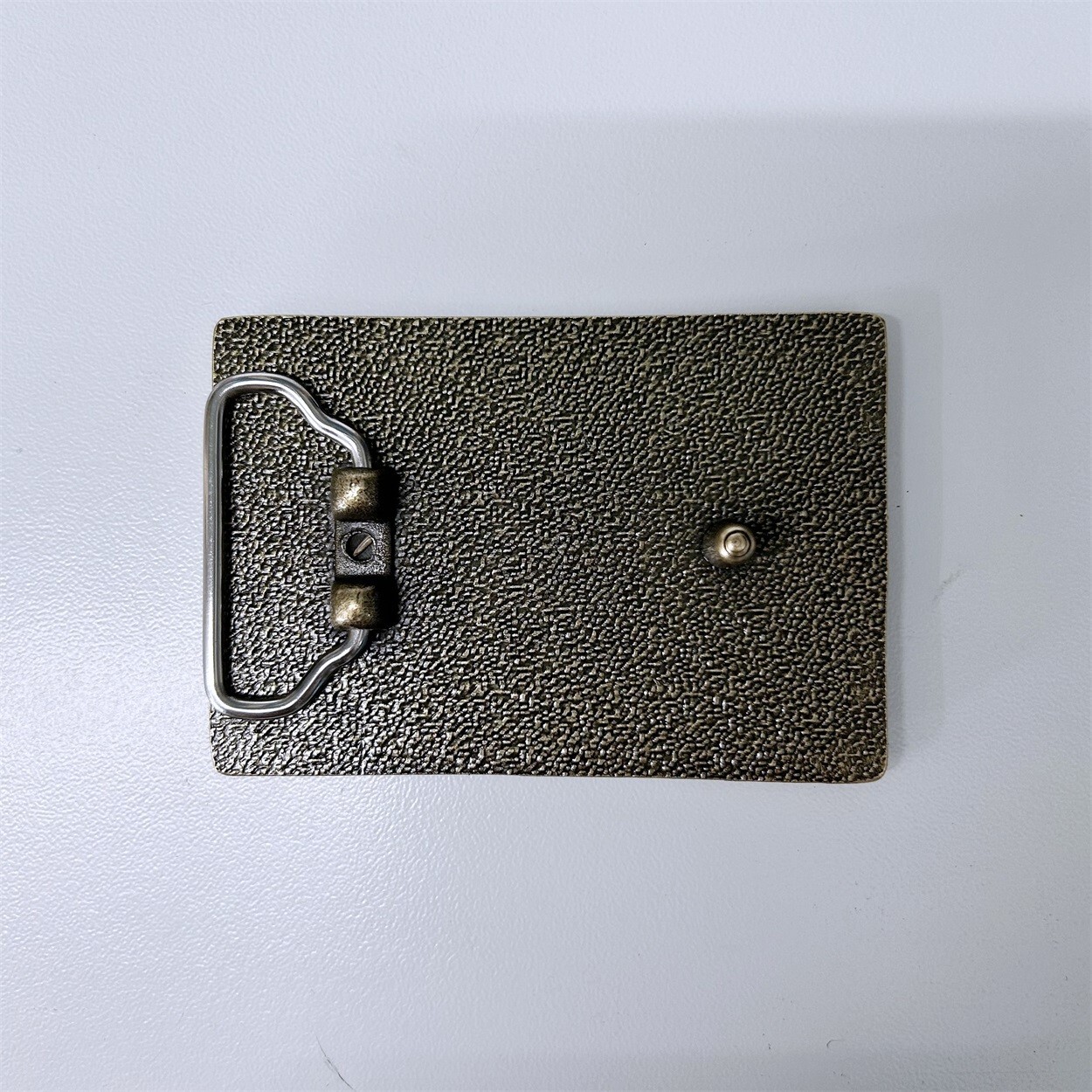 Antique Bronze Plated Rectangle Blank Belt Buckle For Engraving