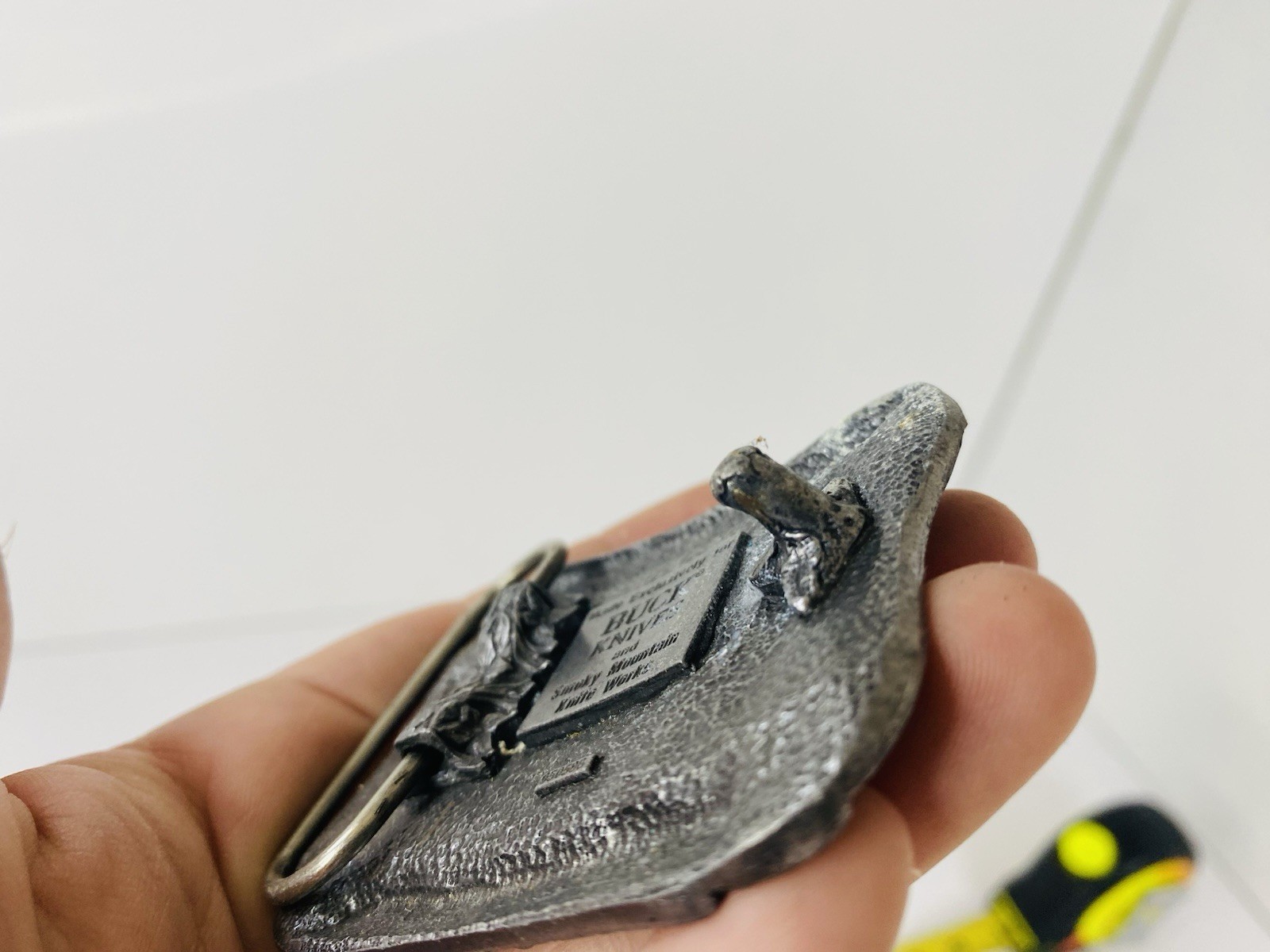 Buck Knives Metal Belt Buckle, Four Generations of Knife Makers