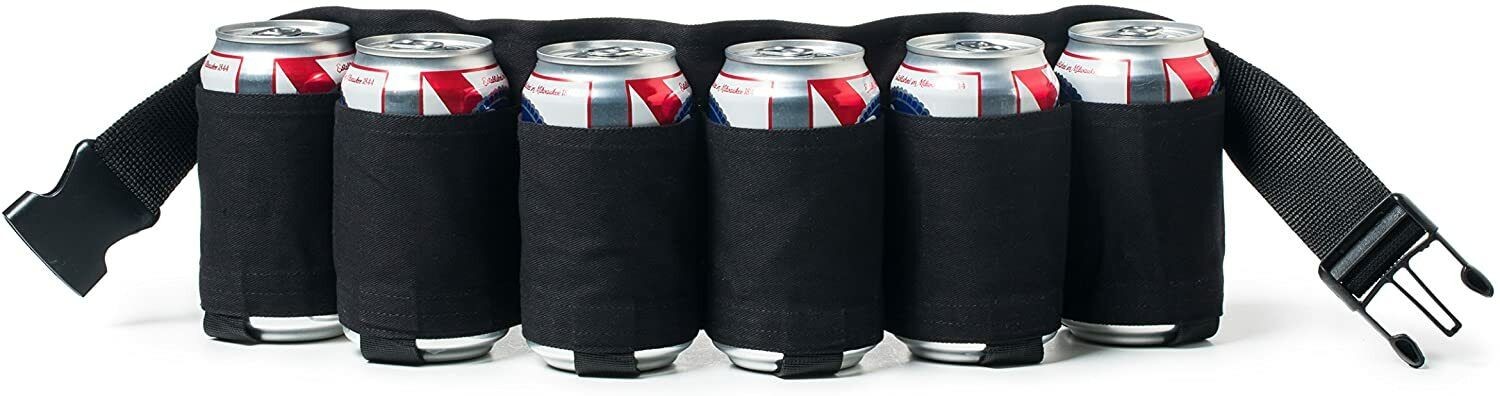 Redneck 6 Pack Beer & Soda Can Holster Belt – BLACK
