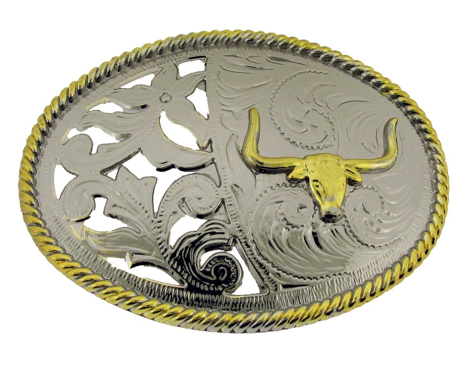 American Bull Rider Ox Belt Buckle Metal Gold Silver New Men Women Western Rodeo