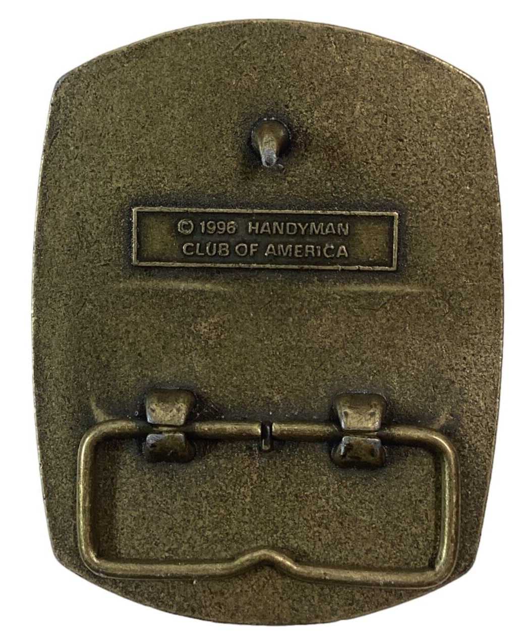 Handyman Club of America Life Member Vintage 1996 Solid Brass Belt Buckle