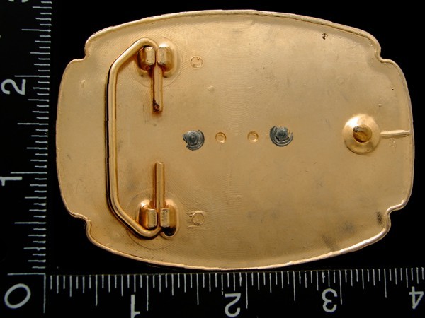 LI04110 *NOS* VINTAGE ***HORSE HEAD w/ BRIDLE*** WESTERN GOLDTONE BELT BUCKLE