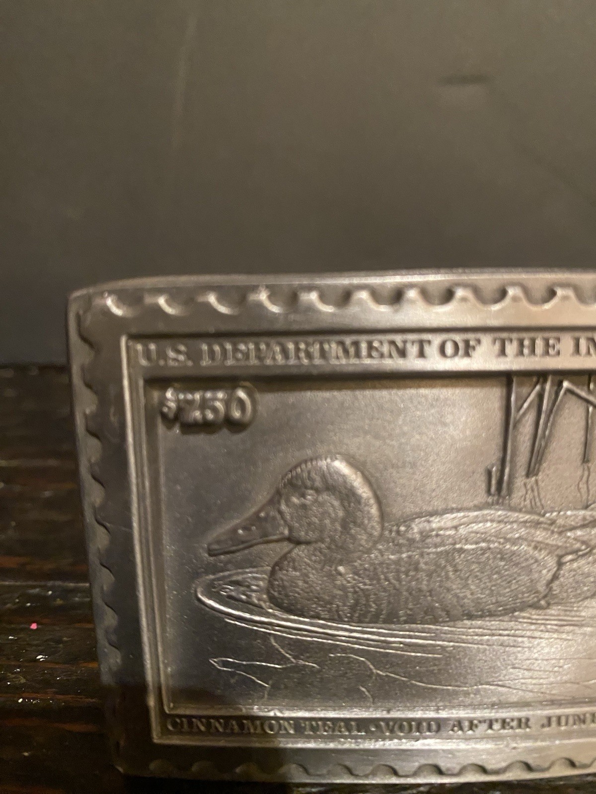 1986 Duck $7.50 Conservation Stamp Belt Buckle By American Legends 2085of 5000
