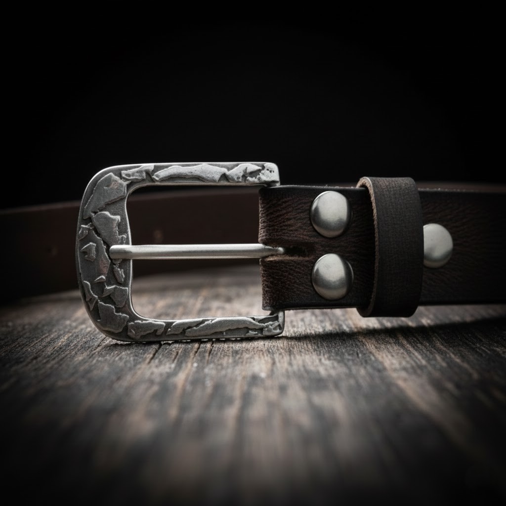 Pin Buckle Belt Buckle with Ornament – Classic Metal Design