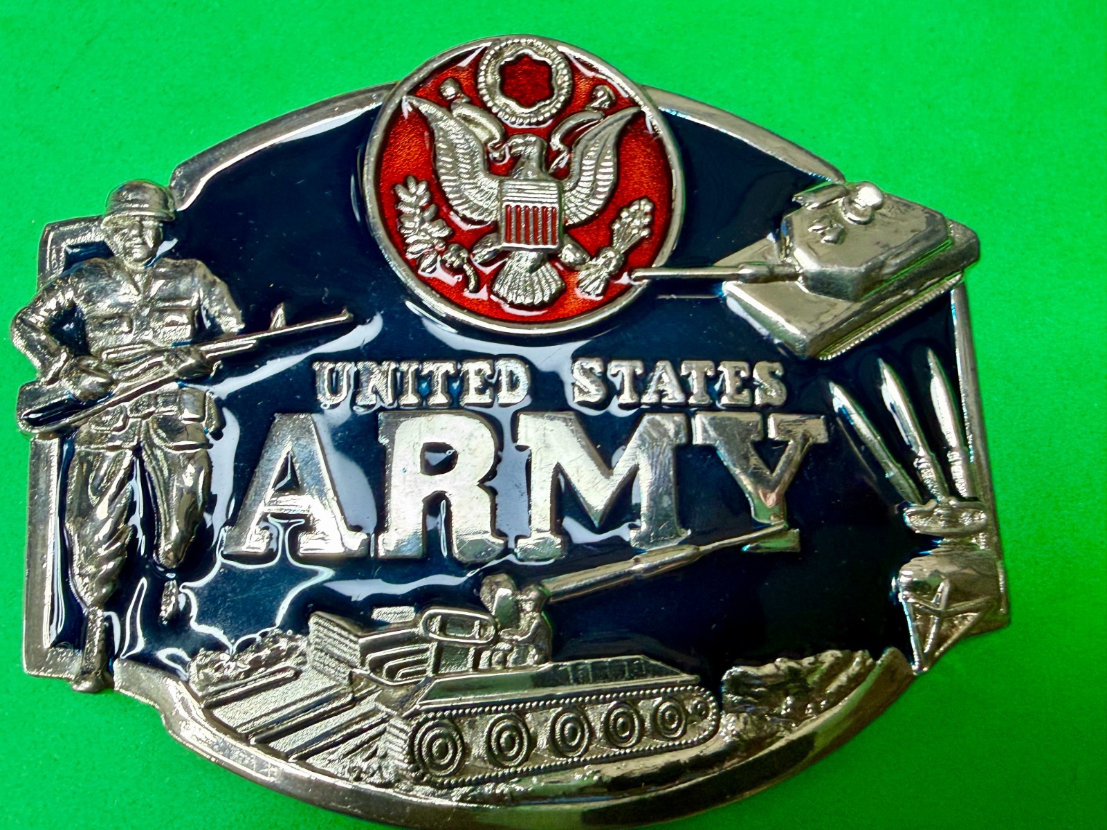 United States Army Military Soldier Veteran Commemorative Belt Buckle
