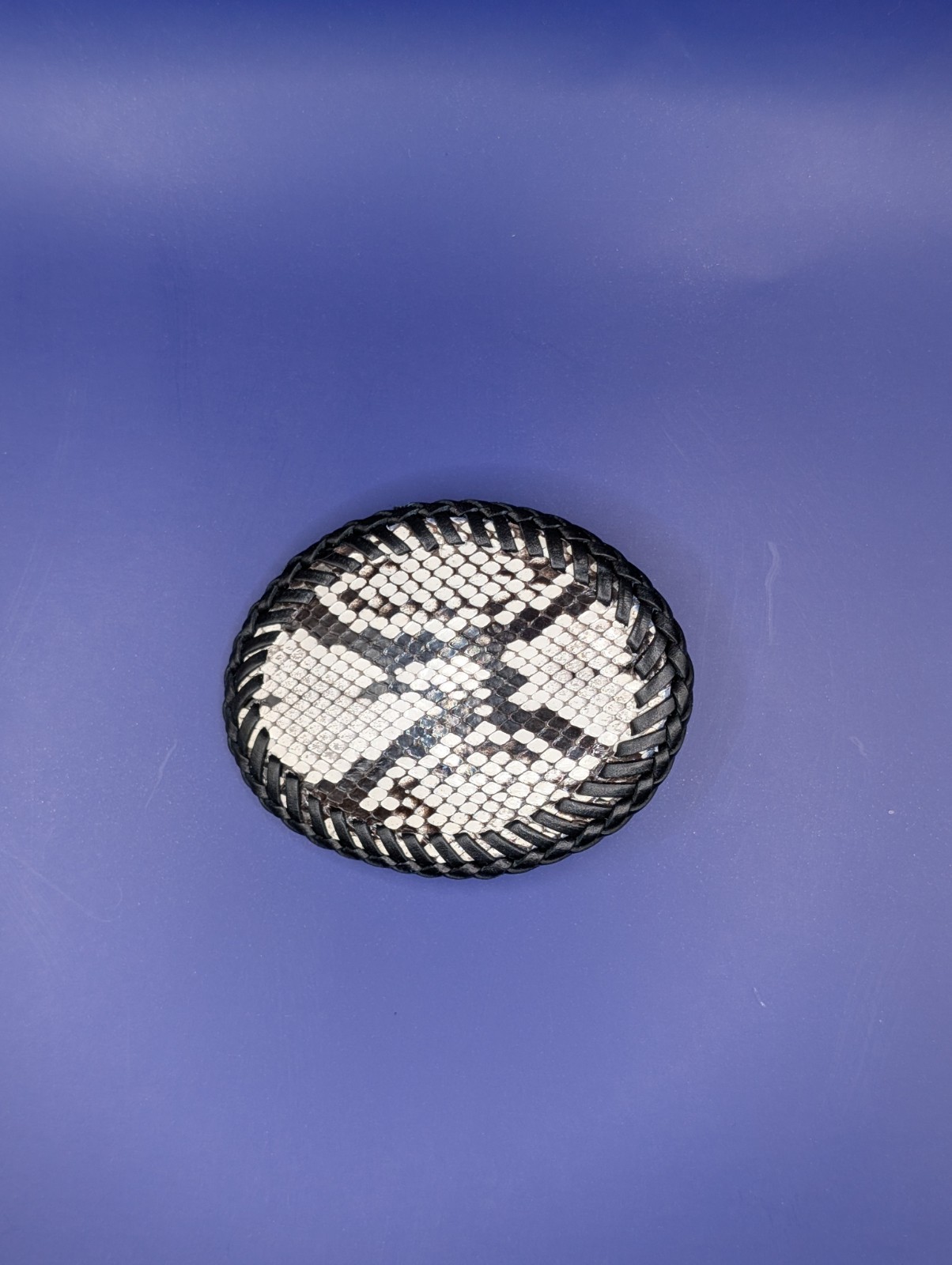 Genuine Python Snakeskin Hand laced Belt Buckle fits 1-1/4&Prime; Belt