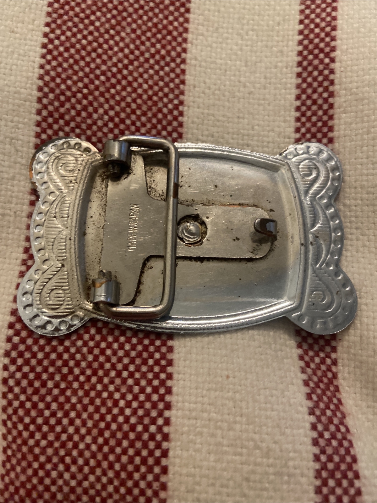Vintage Nickel Silver Texas Longhorn Western Belt Buckle Frat Hipster UT Horns