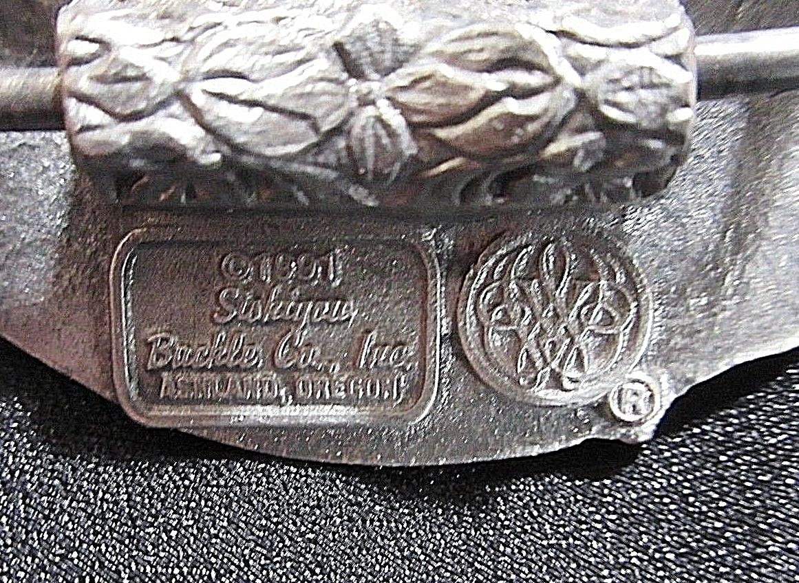 FIRE FIGHTER Belt Buckle Fire Dept. Siskiyou 1991 America&rsquo;s Heroes