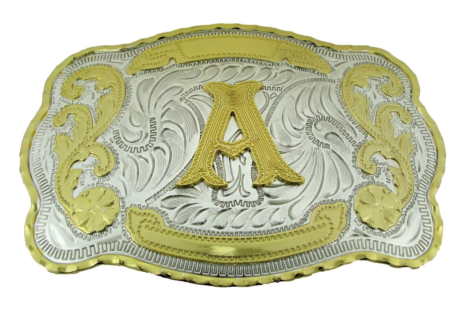 Initial a Letter A Belt Buckle New Men Cowboy Western Really Rodeo Gold Metal