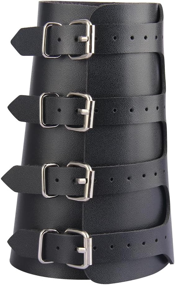 Leather Bracers for Men Medieval Bracers Buckles Leather Arm Guards Cuff Leather