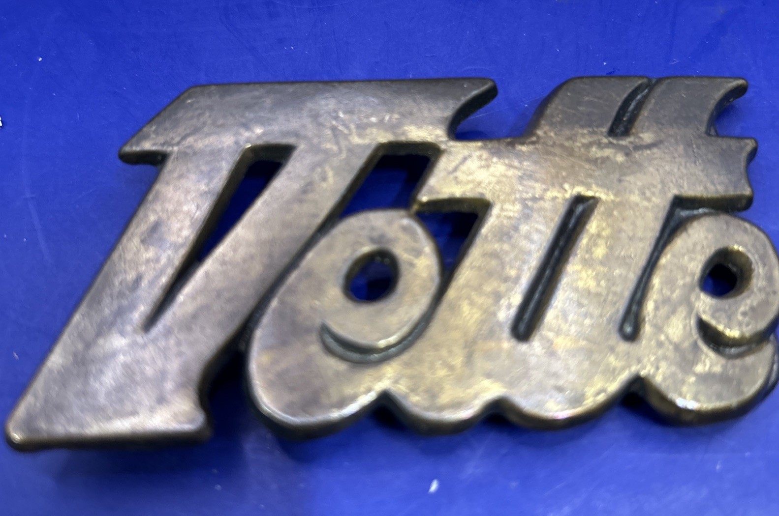 Vintage Corvette Vette Belt Buckle Brass Collectible