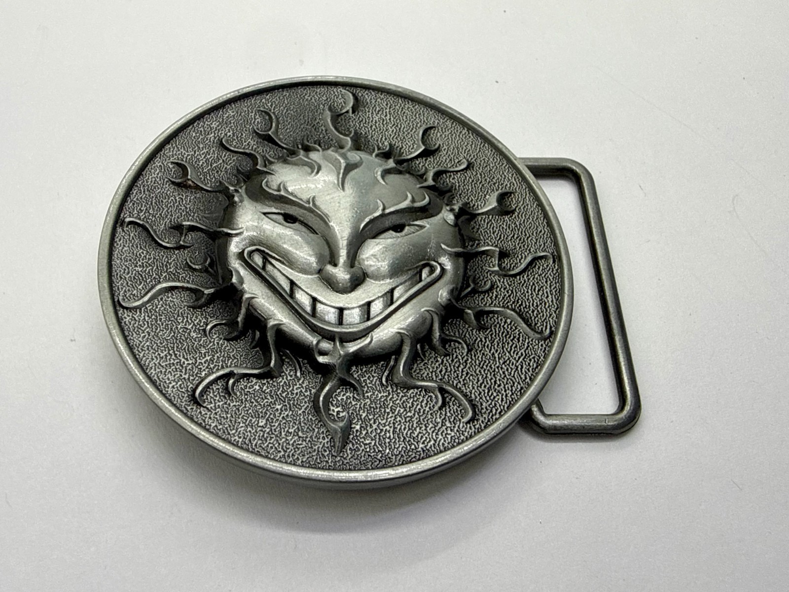 Flaming Sun Solar Flare Grinning Creepy Smile Novelty Belt Buckle by Buckle Rage