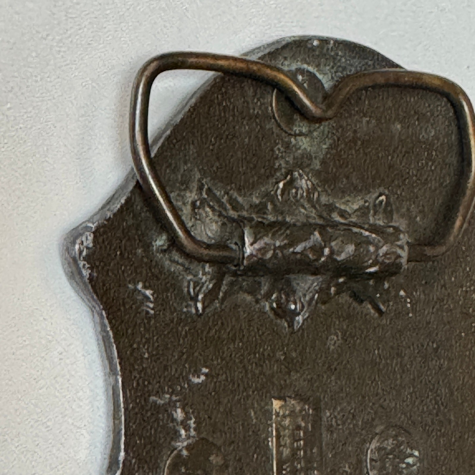 Vintage Pewter Deer Buckle Hunting Scene Belt Buckle Metal Western Cowboy