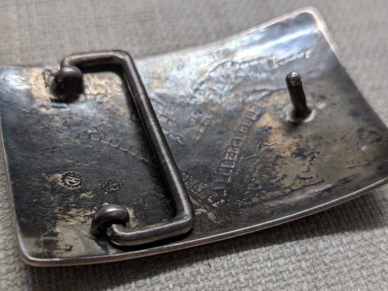 vintage HOPI belt buckle NATIVE AMERICAN INDIAN zuni MCBRIDE sterling silver
