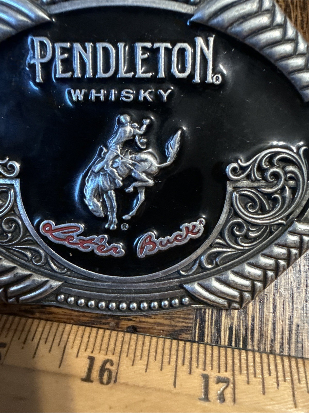 Pendleton Whisky Western Belt Buckle Let&rsquo;er Buck Montana Silversmiths 2020 USA