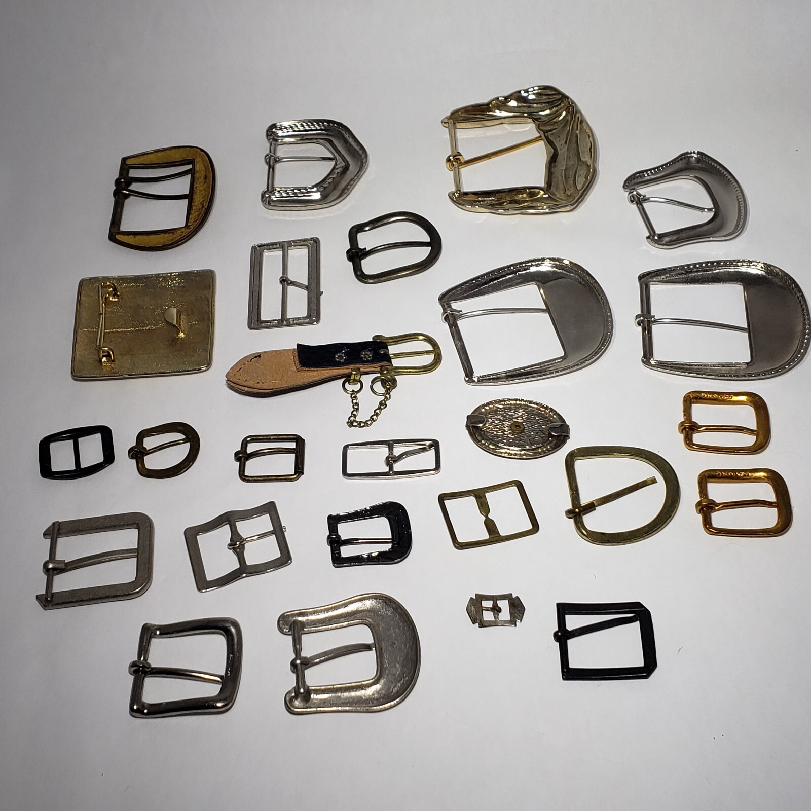 Vintage Mixed Lot of 26 Metal Belt Buckles