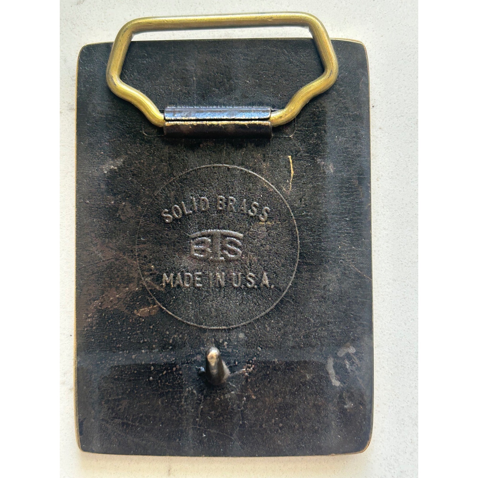 Vintage Transportation Mfg Corp MC-9 Crusader II Solid Brass Belt Buckle BTS USA