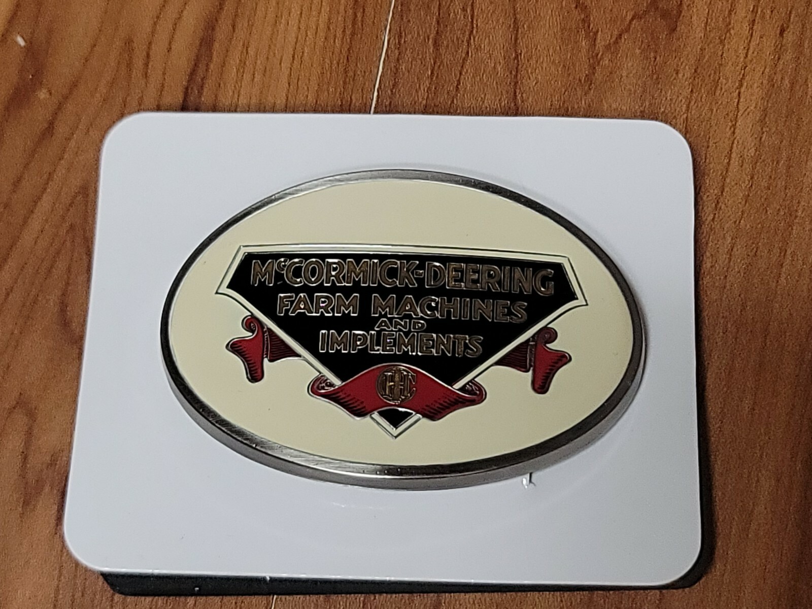 McCormick Deering Farm Machines Pewter Belt Buckle- Made by Spec Cast – ZJD593
