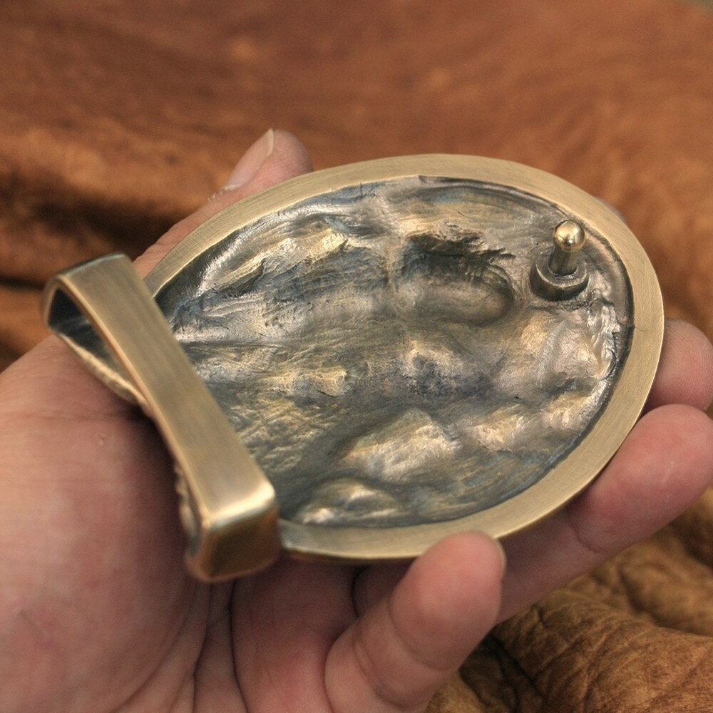 Brass Good Details Handmade AVP Alien Belt Buckle Punk DIY Accessory TA301D