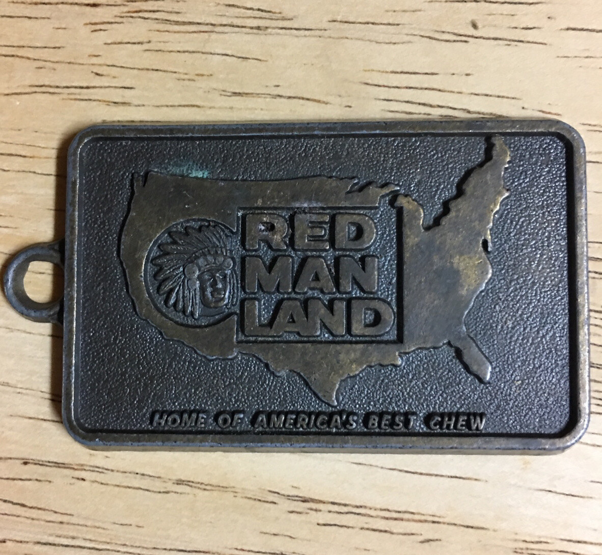Classic Key Chain ~ RED MAN LAND CHEWING TOBACCO ~ Home of America&rsquo;s Best Chew
