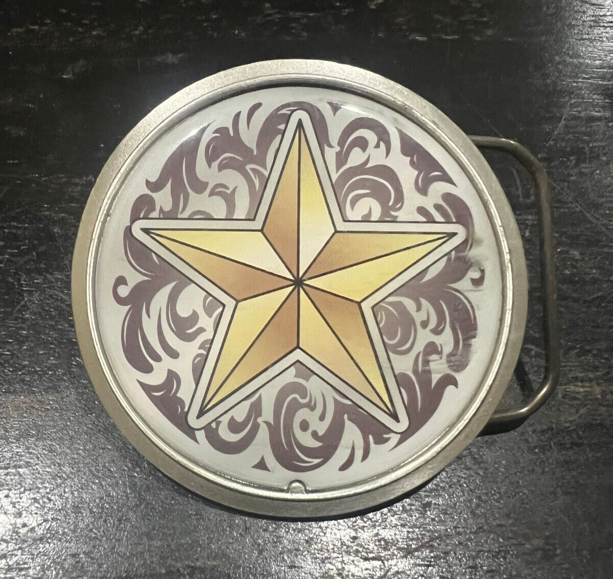 Nautical Star Belt Buckle, Round Belt Buckle By Great American Product – New