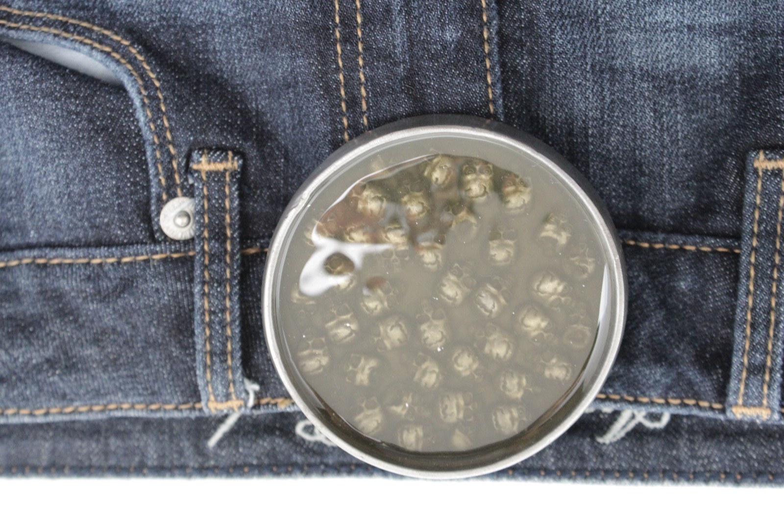 Men Silver Metal Fashion Biker Buckle Skeleton Brown Mini Skulls Bold Statement