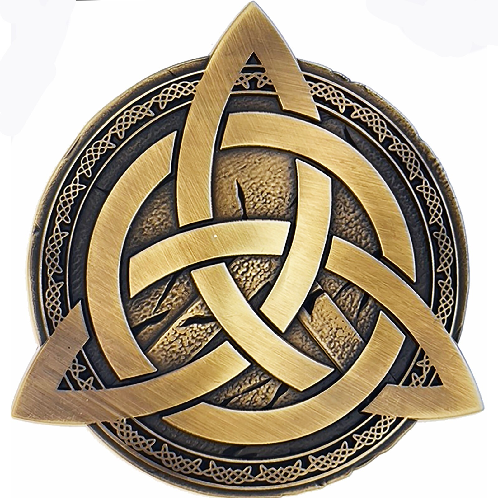 Celtic Trinity Belt Buckle antique gold