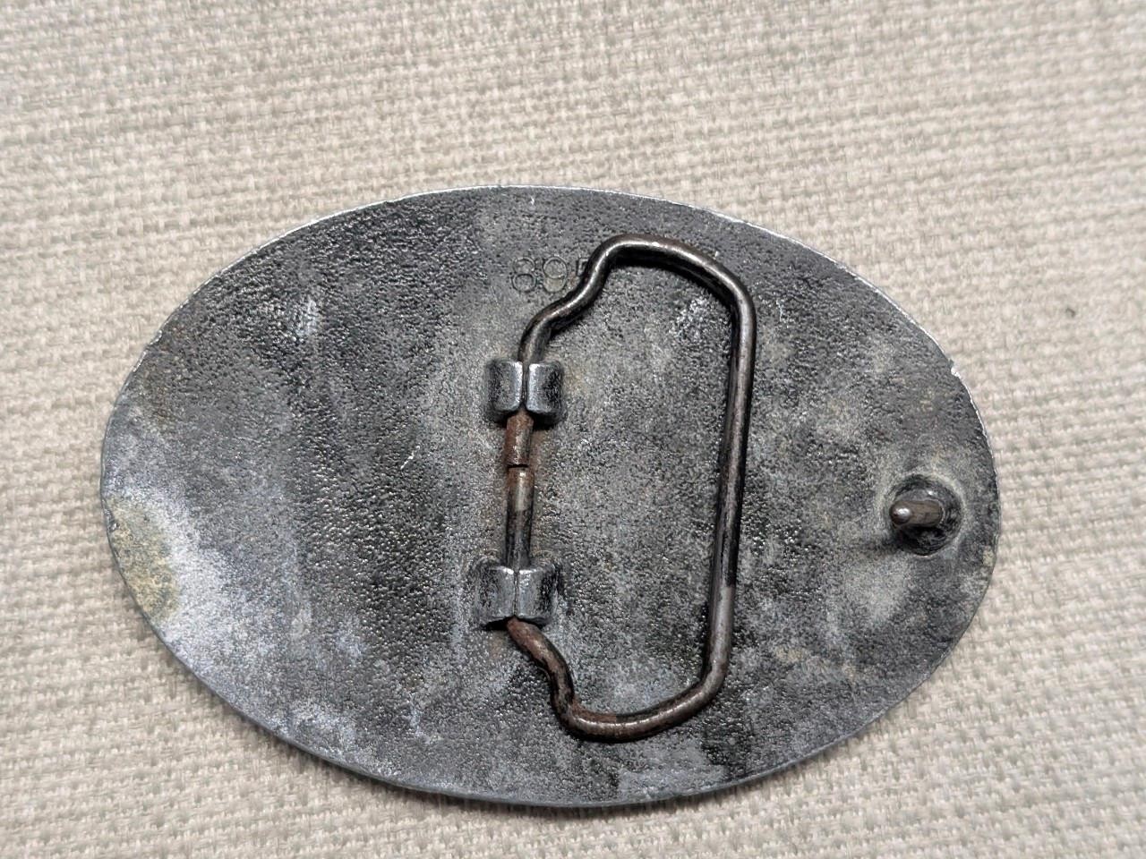 1970s-80s vintage ARKANSAS belt buckle RAZORBACKS wild pig WESTERN cowboy
