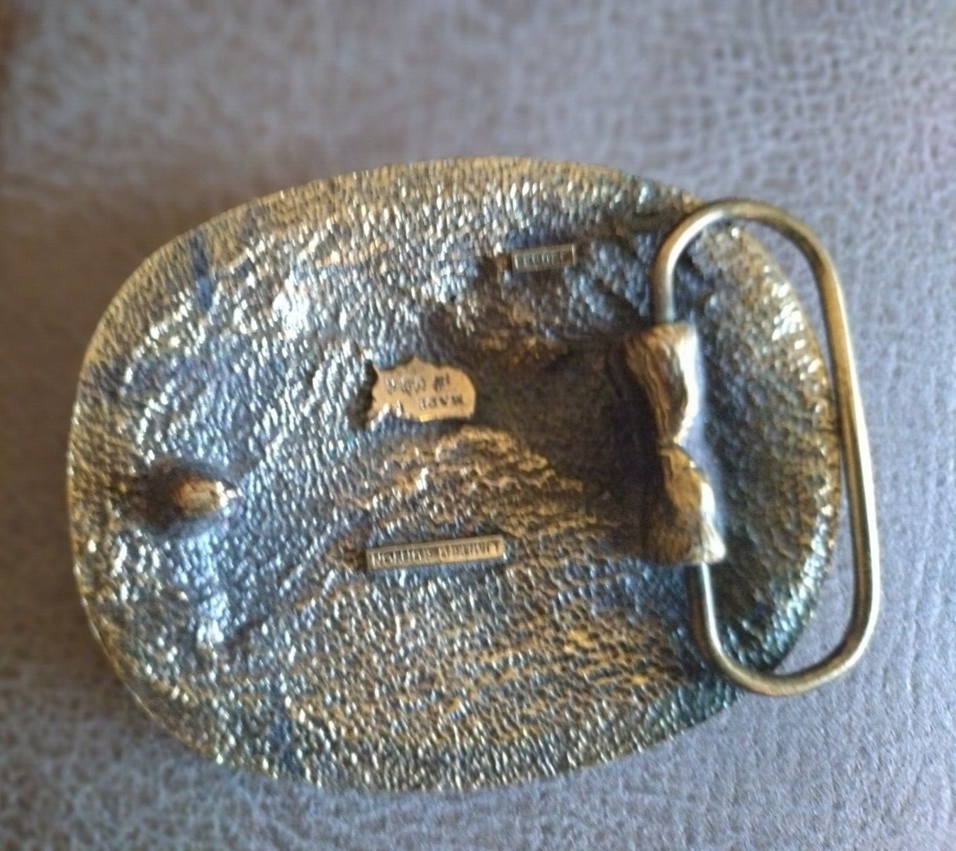 NRA Golden Eagle Belt Buckle with Outstreched Wings