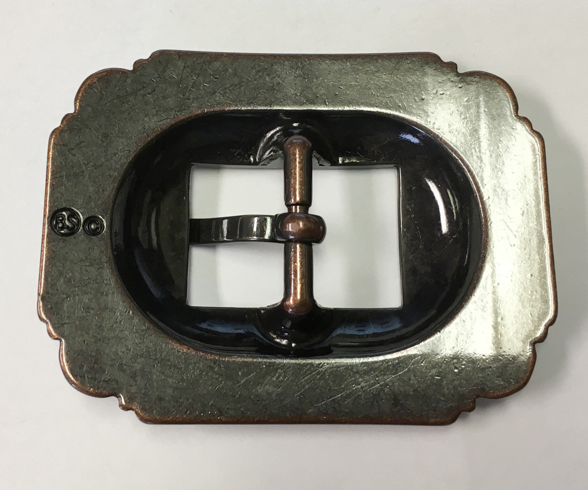 WESTERN HORSE HEADSTALL BRIDLE COPPER ENGRAVED CART BUCKLE FITS 3/4&Prime; WIDE BELT