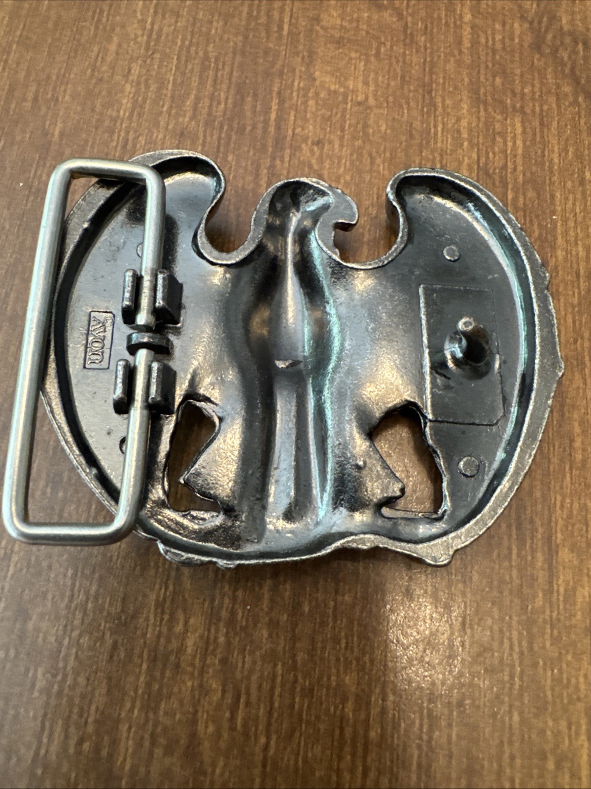 Vintage 80s AVON Perched Eagle Patriotic Metal Belt Buckle 🇺🇸 250 Years EUC