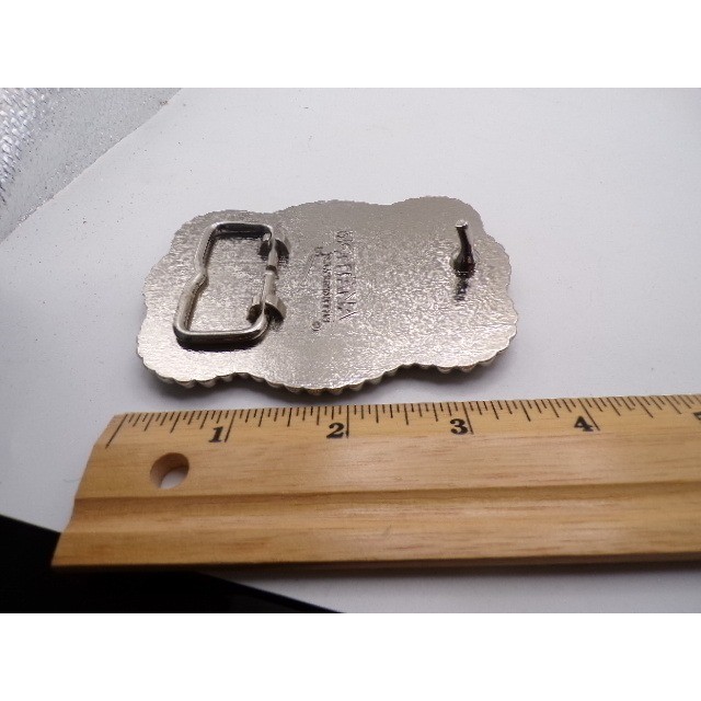 Montana Silversmiths Pendleton Whisky Buckle Let&rsquo;er Buck Gold Silver Tone Rodeo