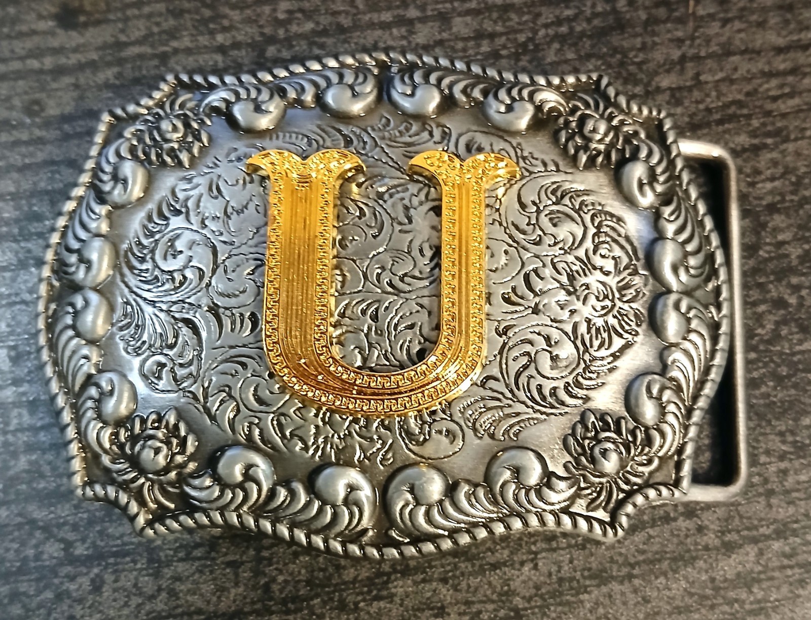 Belt Buckle Buckle Initials Letter « U » Western Name Letter