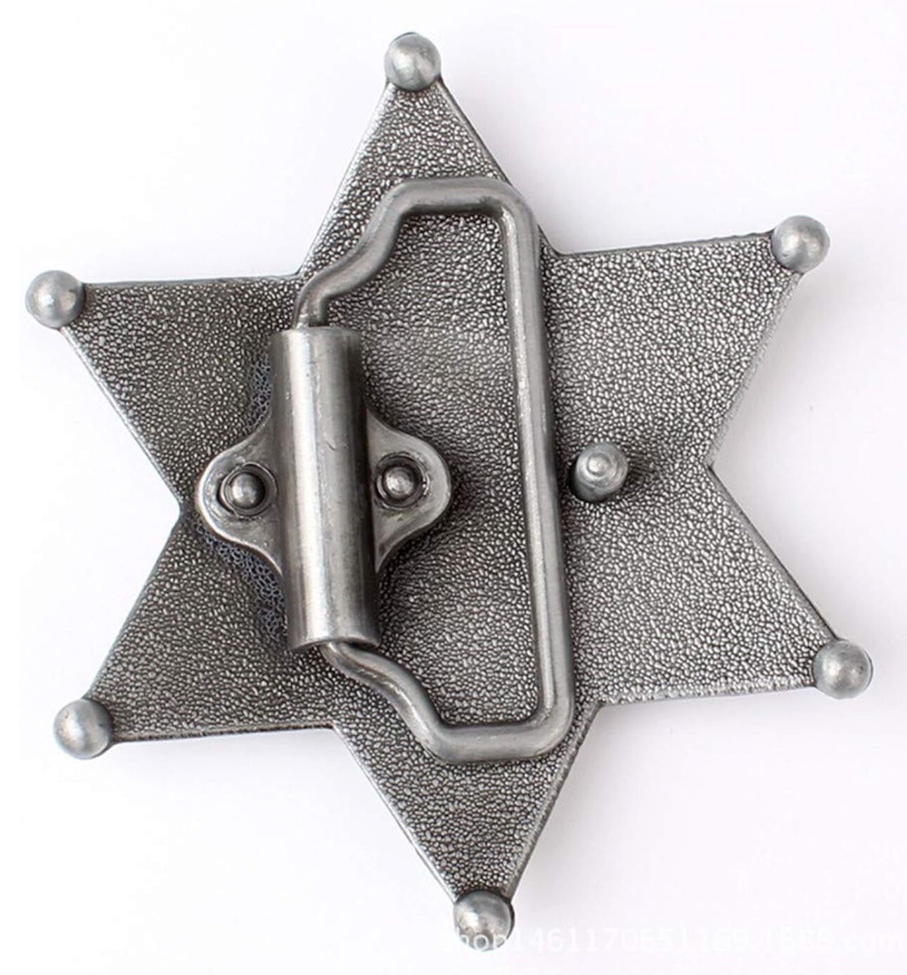 Pewter Sheriff Cop Star Badge Belt Buckle