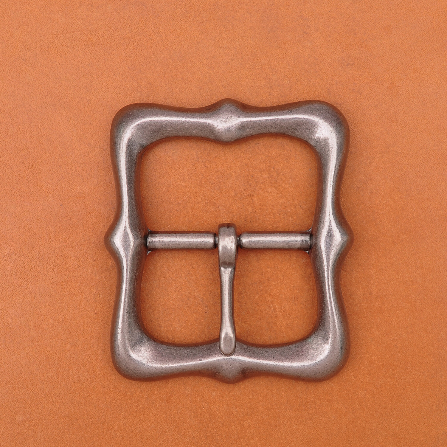 Solid Antique Silver Center Bar Pin Belt Buckle Fits 40mm DIY Leathercraft Belts