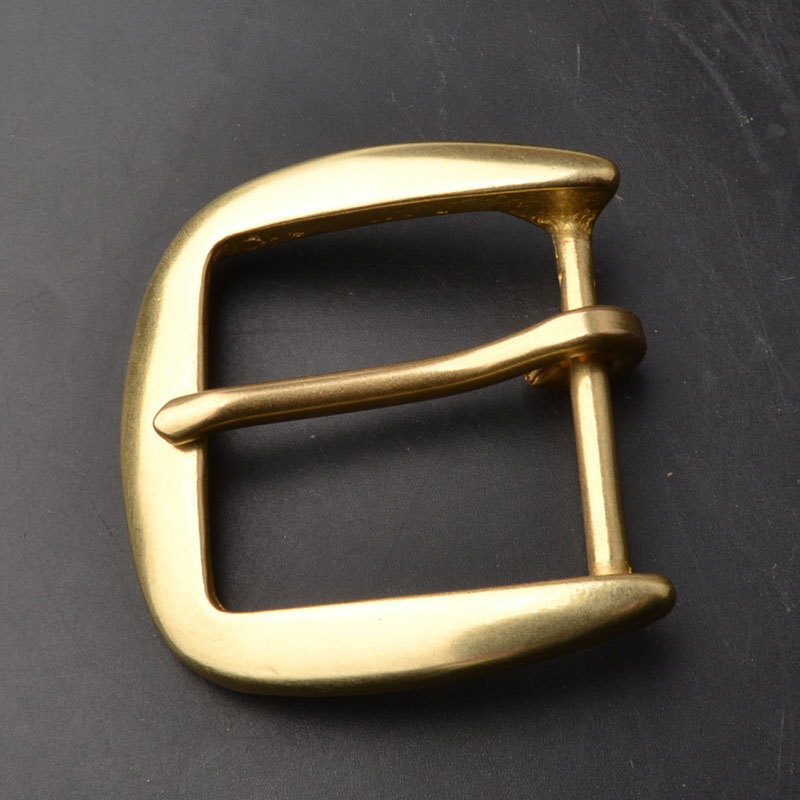 2pcs DIY heavy duty single prong brass leather belt buckle removable clasp for