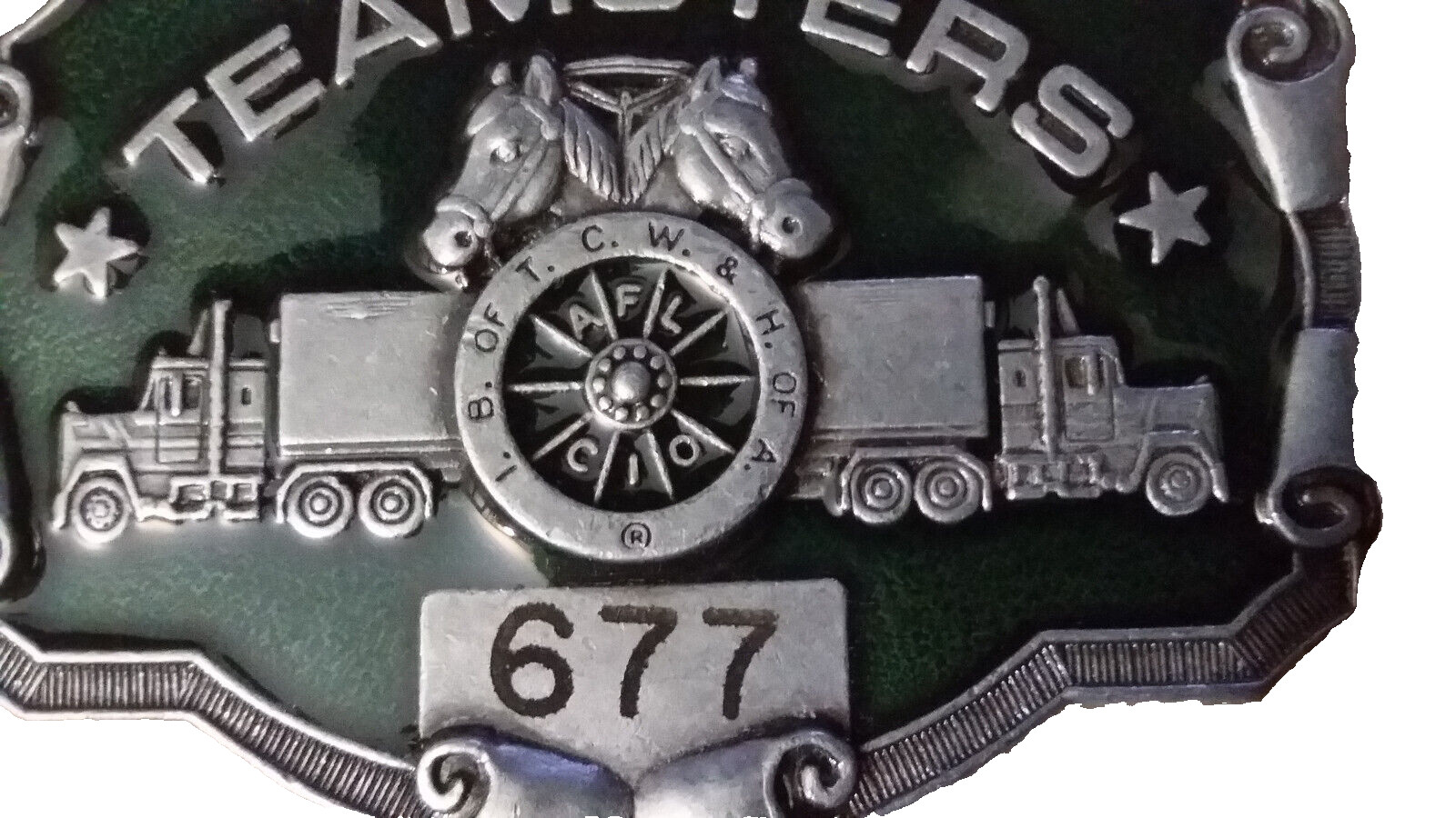 Teamsters 677 Waterbury, Connecticut Labor Union Belt Buckle