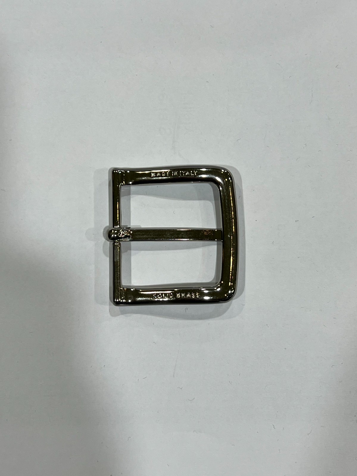 Solid Brass Satin Nickel Belt Buckle Made in Italy Fits 1.57&Prime; Belt Strap