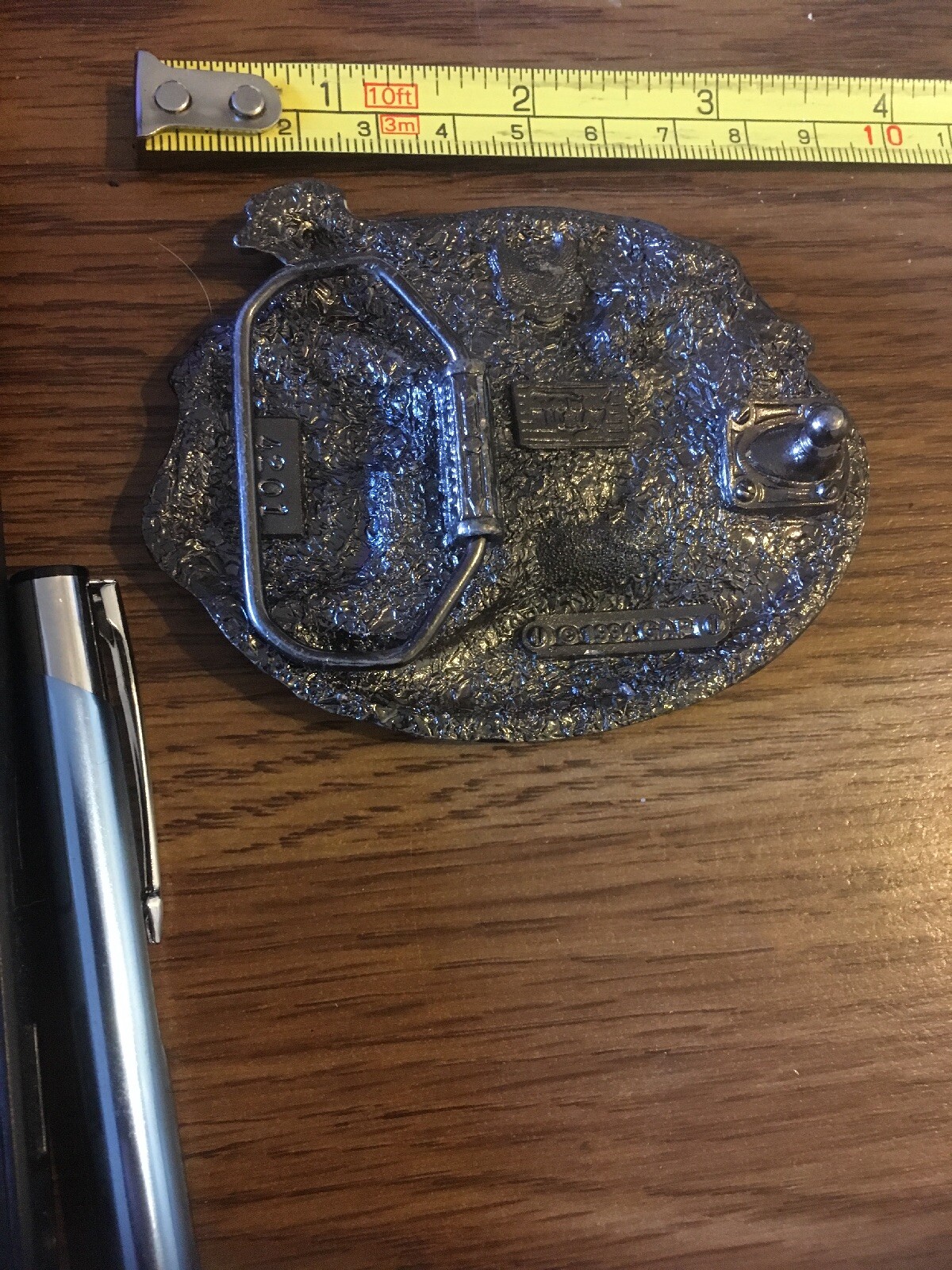 1994 GAP Belt Buckle The Police Officer An American Hero, pewter, enamel