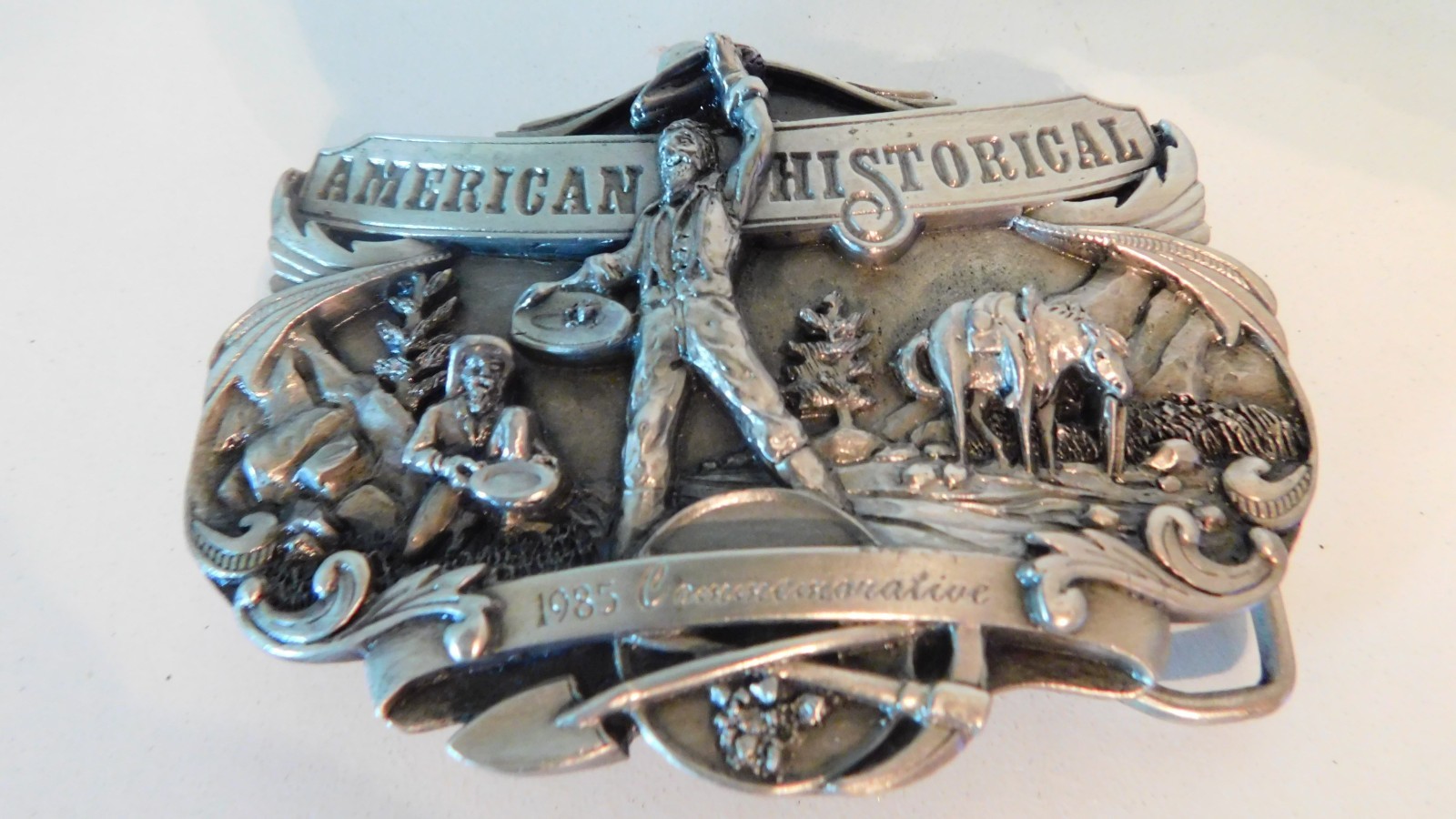Siskiyou American Historical 1985 Commemorative Western Americana Belt Buckle
